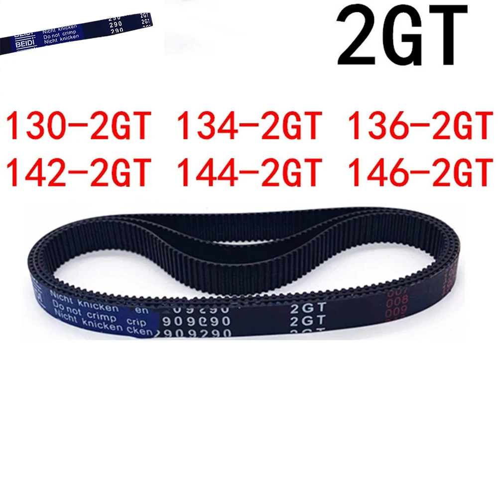 1-10Pcs GT2 Synchronous Timing Belt 146-204mm Printer Accessory Width 6/10mm Rubber 2GT Spacing 2mm Tooth Pitch 2mm Curved Teeth