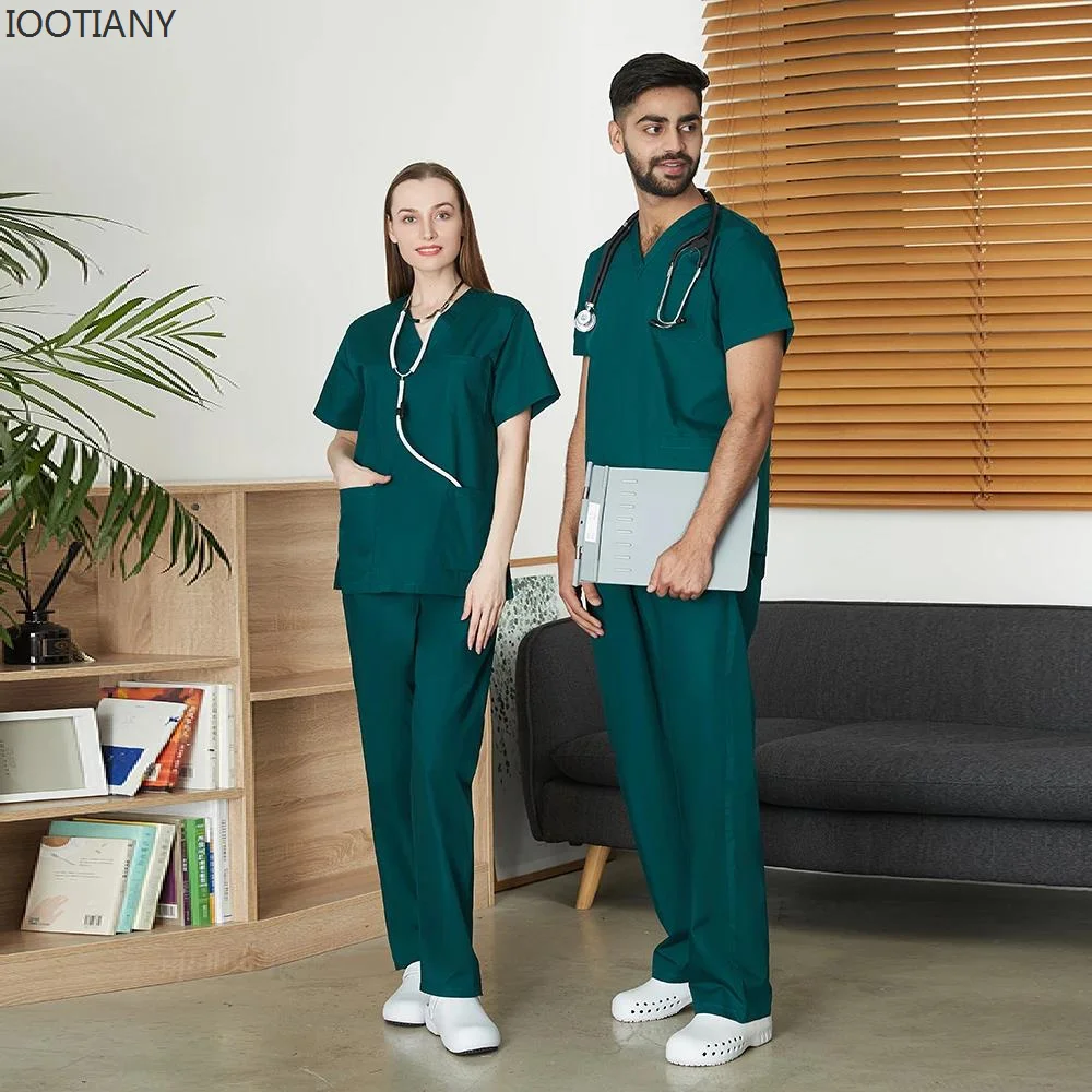 Medical Student Work Experimental Uniform Green Hospital Surgical Gown Clinical Clinic Nursing Medical Payment Spa Lab Scrub Set