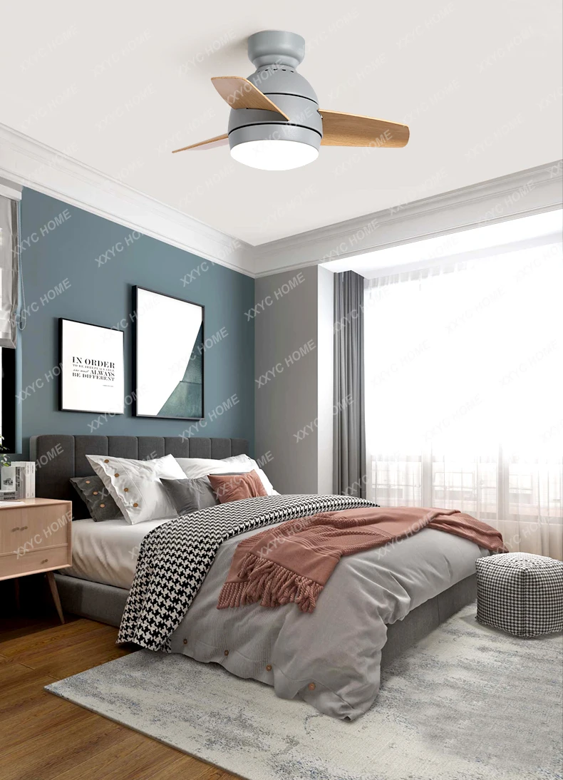 Plafonnier avec Ventilateur Intégré au Design Moderne et Simple, Éclairage d'Nikavec Conversion de Fréquence