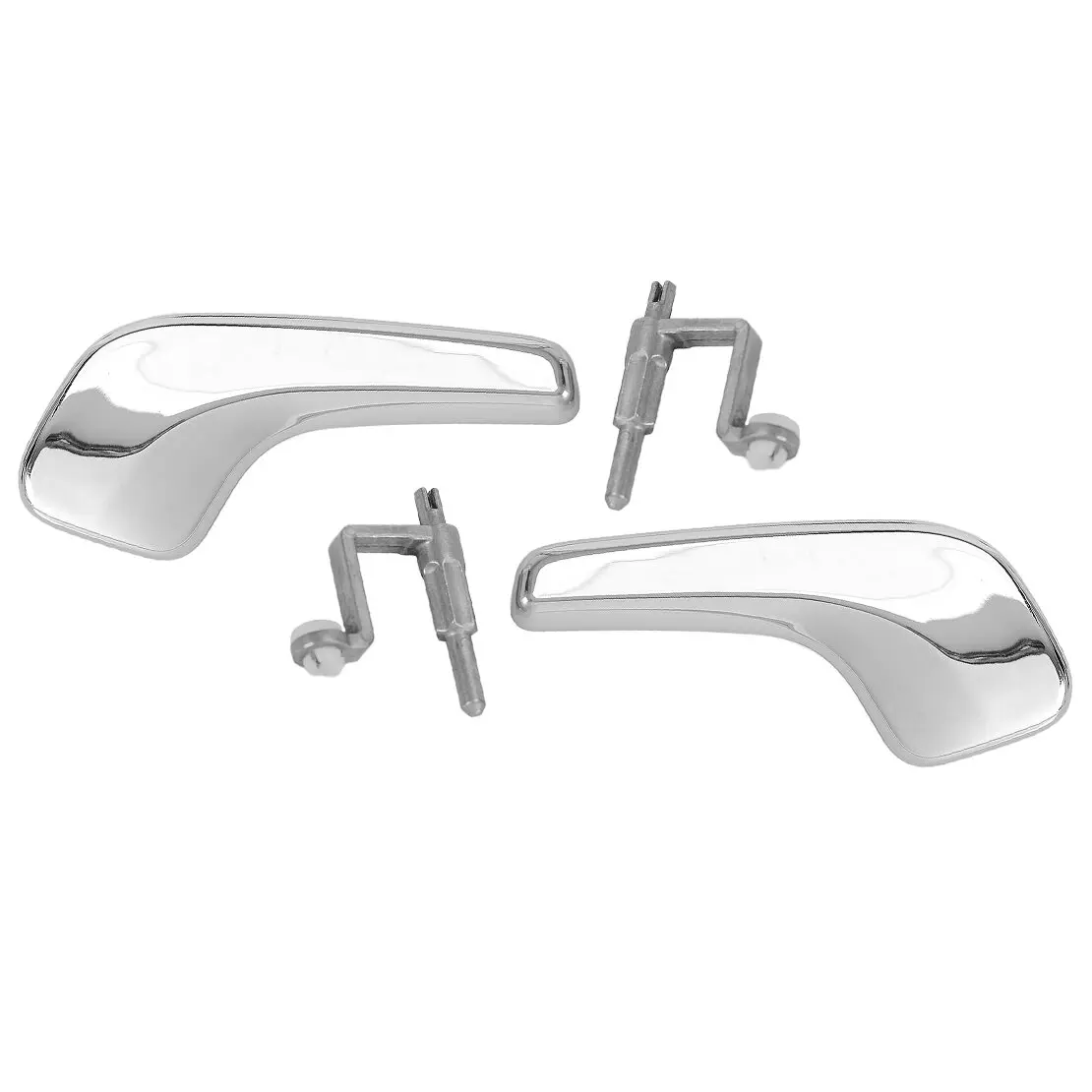 13297813 13297814 1Pair Front Left & Right Interior Door Handle Fit For Opel Vauxhall Corsa Corsavan Silver ABS