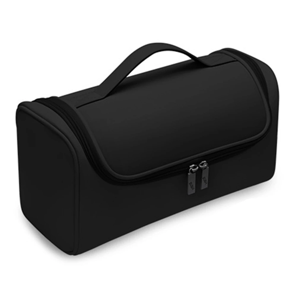 Portable Hidden Hook Hair Dryer Box, Anti-Slip Hairdressing Tool Bag, Waterproof Large-Capacity Storage Bag Black