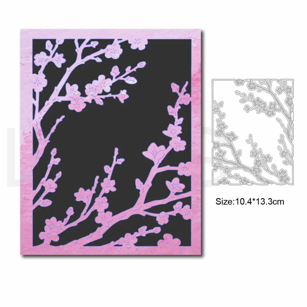 

Frame Metal Cutting Dies Cut 2024 Mold Plum blossom Decoration Scrapbook Paper Craft Knife Mold Blade Template Punch Stencils