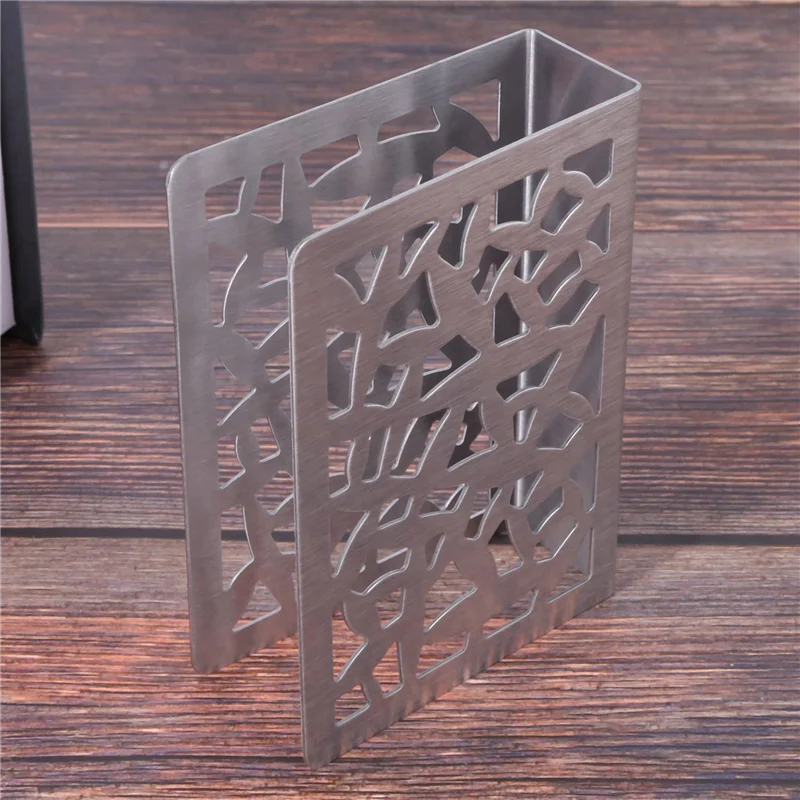 

5X держатель для салфеток из нержавеющей стали, настольный держатель для салфеток, вешалка для бумажных полотенец, металлический вертикальный держатель для салфеток-B61B