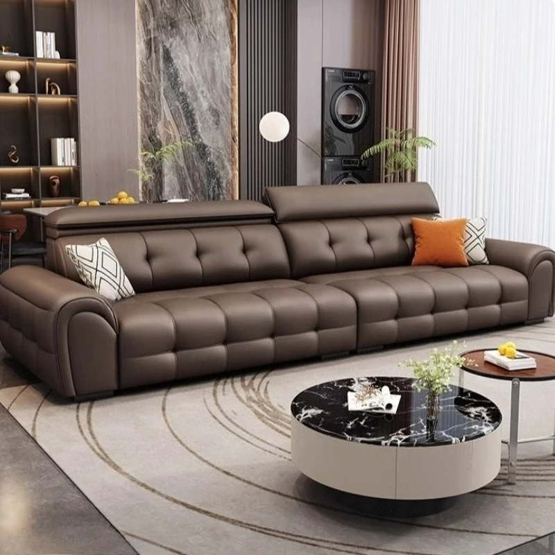 

Кожаный диван-реклайнер для гостиной, эргономичное кресло, натуральная кожа, современный роскошный диван, скандинавская мебель