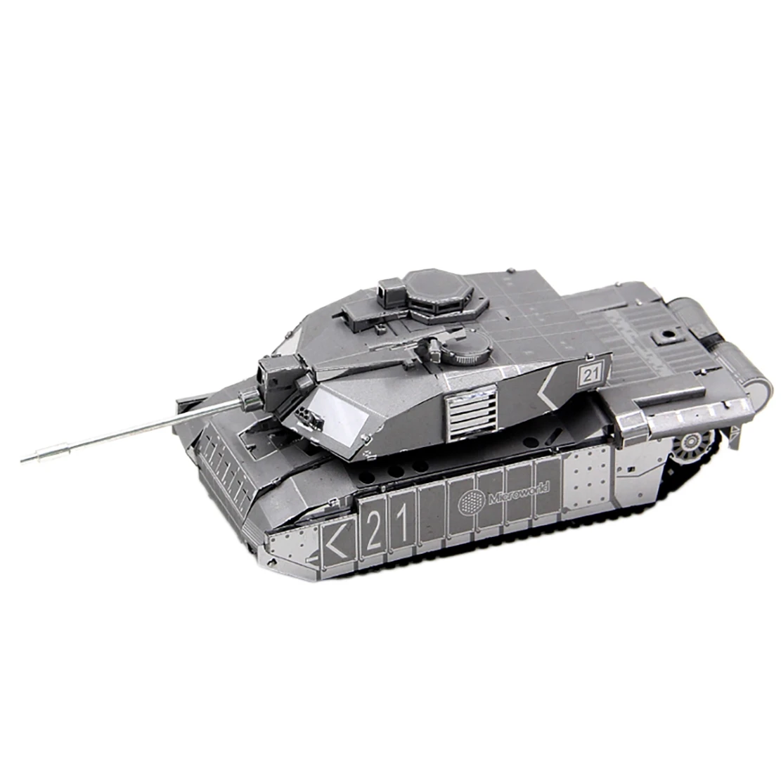 Microworld 3D Three-Dimensional Metal Puzzle Main Battle Tank Educational Toy Model DIY Assembled Tank Gift A