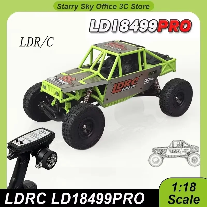 LDRC LD18499PRO 1:18 RC Car 4WD Brushless Integrated Motor Climbing Off-Road Vehicle 9g Servo 2.4G Car Model Customized Vehicle