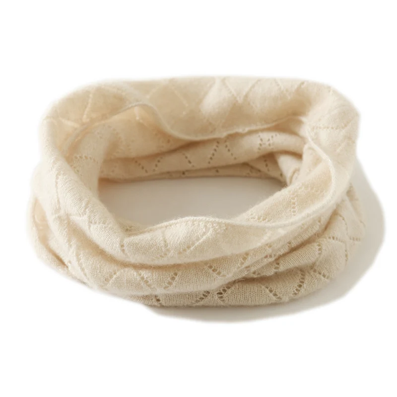 100% Cashmere High-End Neck Warmer Unisex Neck Scarf Neck Protection Twisted Windproof Warm Pullover Scarf