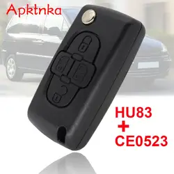 Car Remote Key Shell Cover Case Replacement For Peugeot 1007 807 For Citroen C8 4 Button HU83 Blade CE0523 Auto Styling Parts