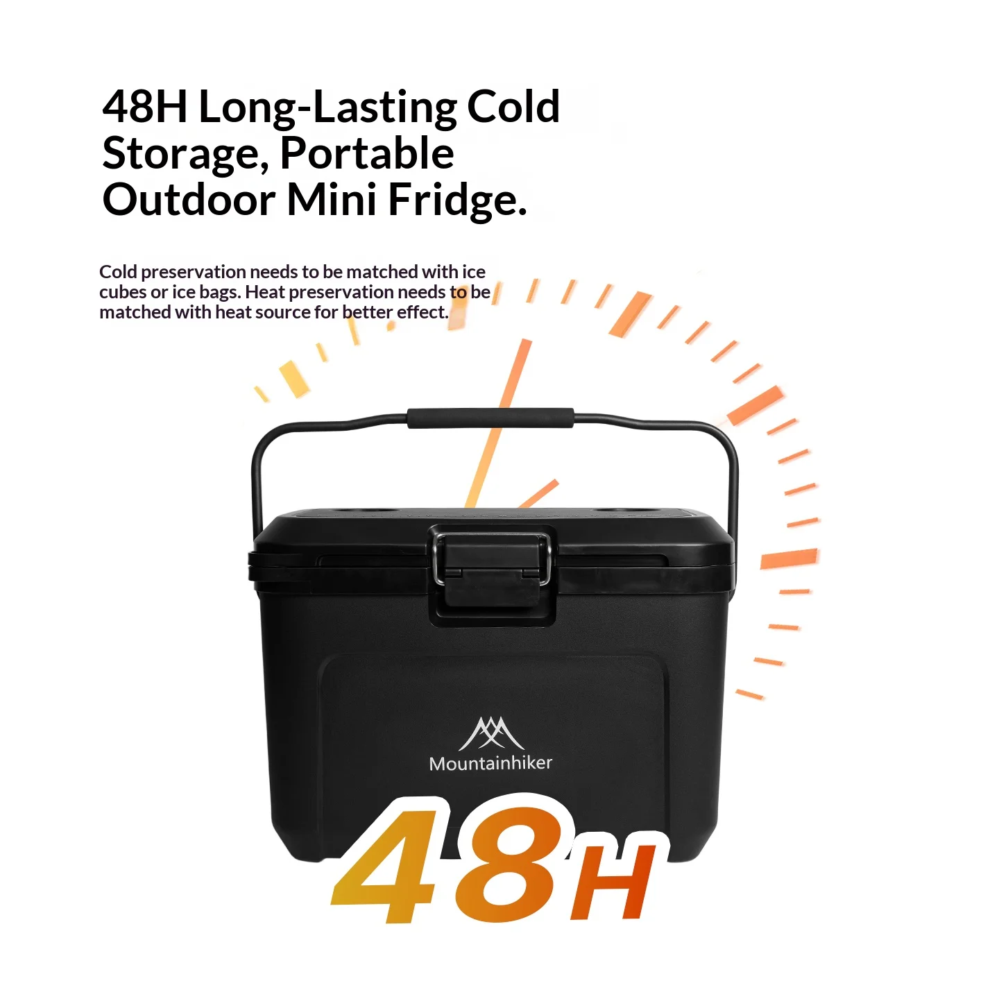 Mountainhiker 25L Black Hard Cooler Box Portable Insulated Ice