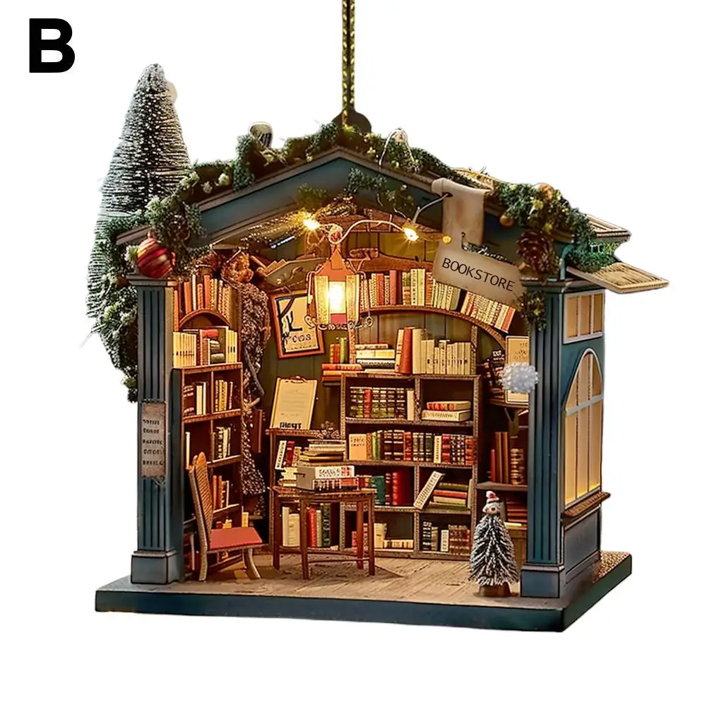 

Christmas Bookstore Ornament Book Lover Christmas Ornament Ornament Tree Book Tree Book Bead Christmas Curtain Christmas G2V0