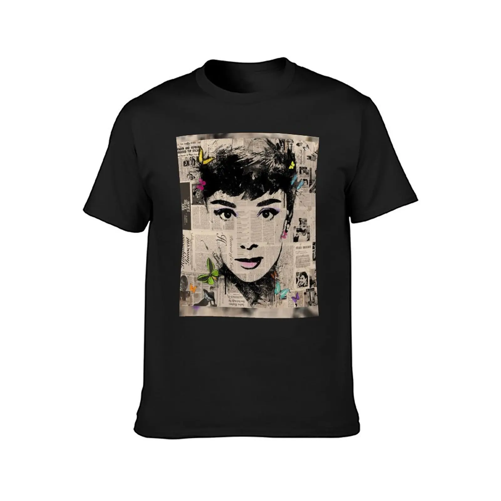 Audrey T-Shirt heavyweights summer tops kawaii clothes black t-shirts for men