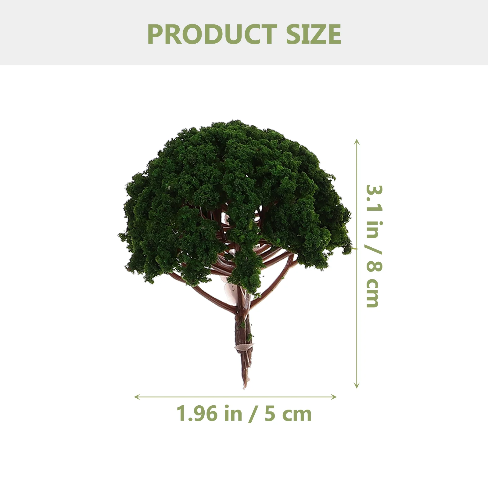 20pcs Model Scenery Landscape Trees Yellow Scenery Layout Props 3CM-8CM (Green) Yellow Scenery Layout Landscape Trees