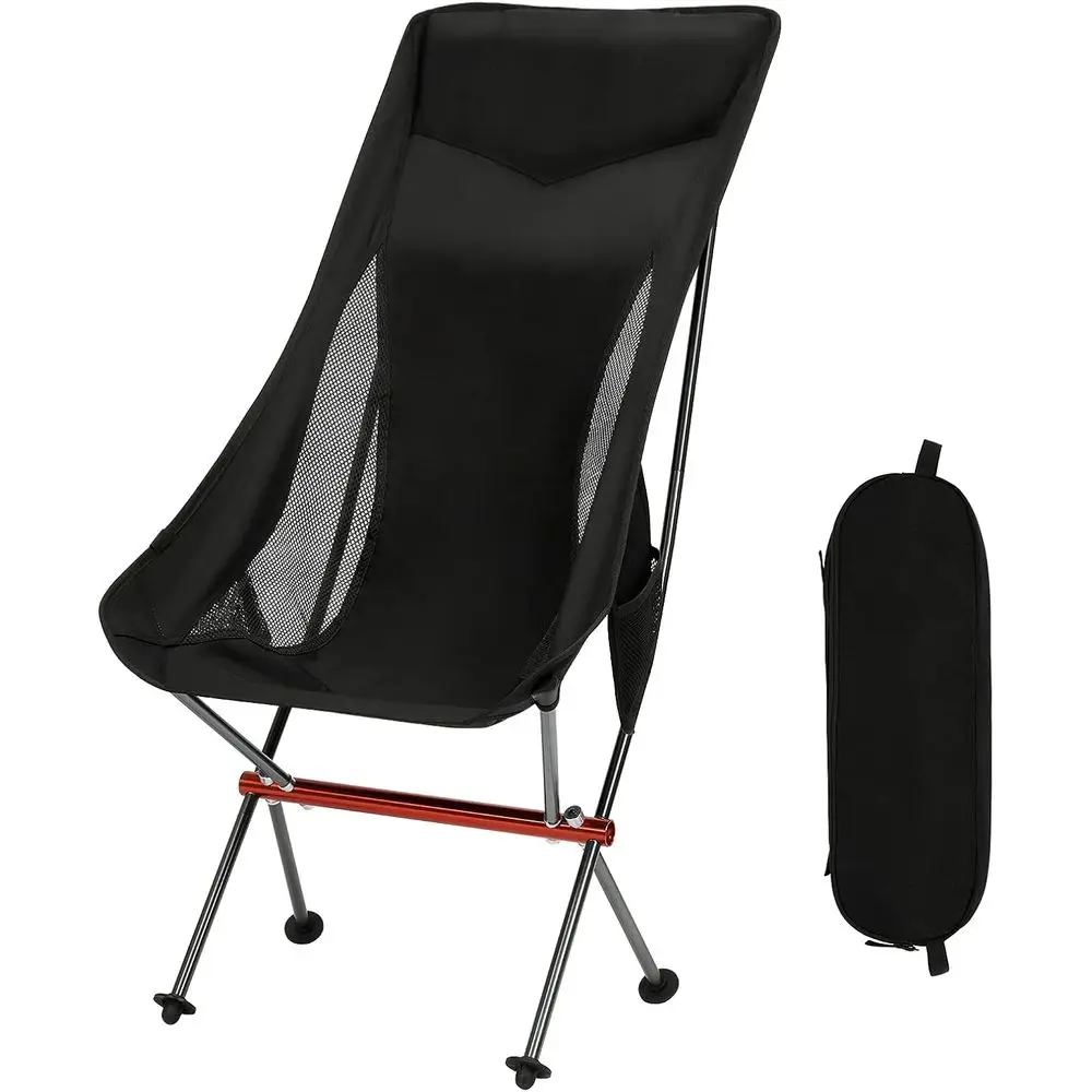 

Aluminum Frame Folding Camp Chair with Pillow, Pocket, and Carry Bag for Adults - Ideal for Outdoor Adventures