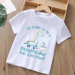 I'm Going To Be A Big Brother Dinosaur T Shirt Baby Announcement Idea Boys Dinosaur Short Sleeve Tshirt Clothes Big Bro Gift