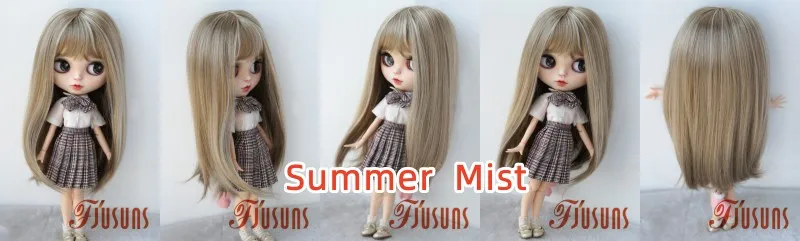 Jusuns JD371 9-10inch 10-11inch Soft Synthetic Mohair Doll Wig Full Bangs Miranda BJD Hair OG Blythes Meadow Doll Accessories