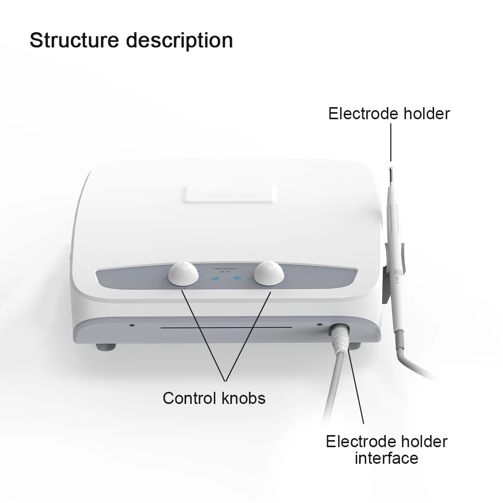 Dental Electrosurgery Electric Surgical Scalpel Unit ES-20 High Frequency Electrosurgery Unit with 7 Electrodes