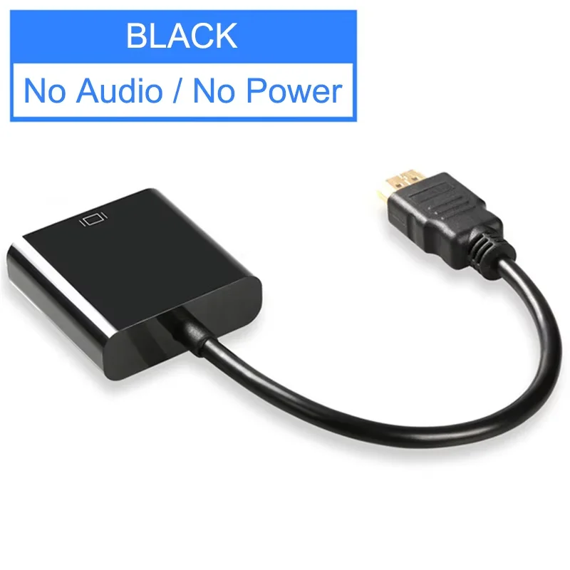 High Speed HDMI To VGA Adapter HDTV A Male To VGA Female Converter HDMI Scaler Video Cable Cord Converter For PC Laptop