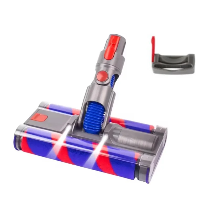 

A22F-вакуумный двигатель, сменная головка щетки для пола для Dyson V7 V8 V10 V11 V15, вакуумная мягкая двойная роликовая щетка со светодиодной подсветкой