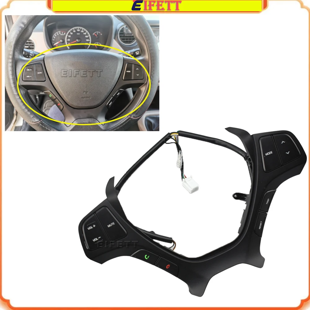 

Car Steering Wheel Switch For Hyundai i10 2014 2015 2016 2017 Audio Control phone Buttons Accessories