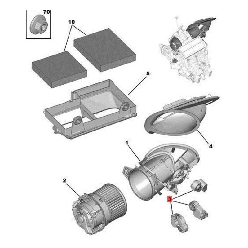 6479E7 6479H8 Stepper Gear Motor Air Conditioner Reduction Motor For Peugeot 308 408 508 RCZ Citroen C4 C5 1609714580