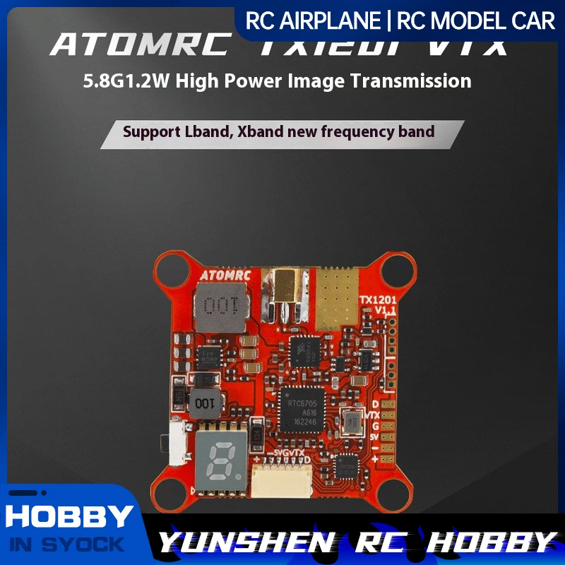

Atomrc Tx1201 5.8g 1.2w High Power Image Transmission Supports L/X Band With New Frequency Bands