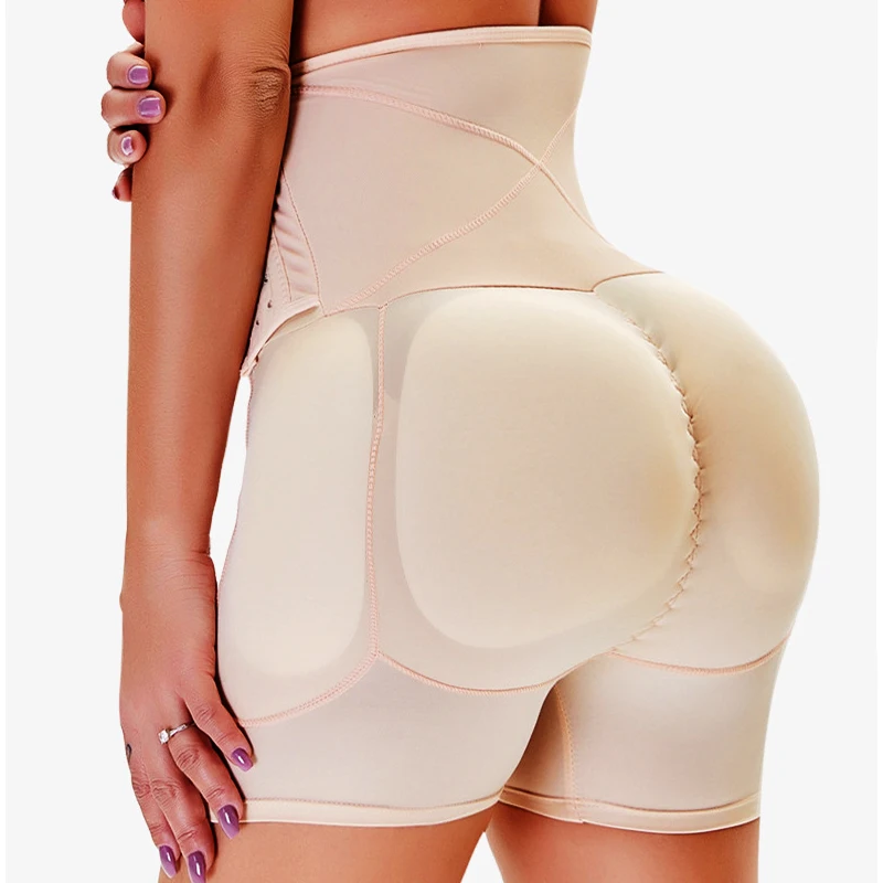 Sexy Big Ass Hip Enhancer Padded Fake Butt Lifter Body Shaper with Hooks High Waist Trainer Slimming Tummy Control Panties S-6XL