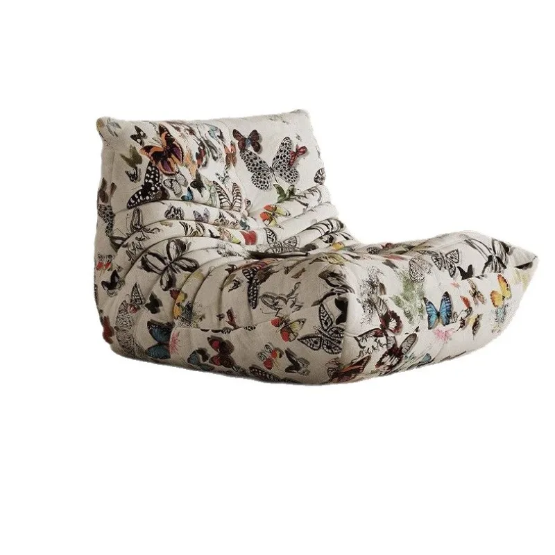Graffiti caterpillar lazy sofa ink tatami bedroom living room single balcony Internet celebrity lounge chair