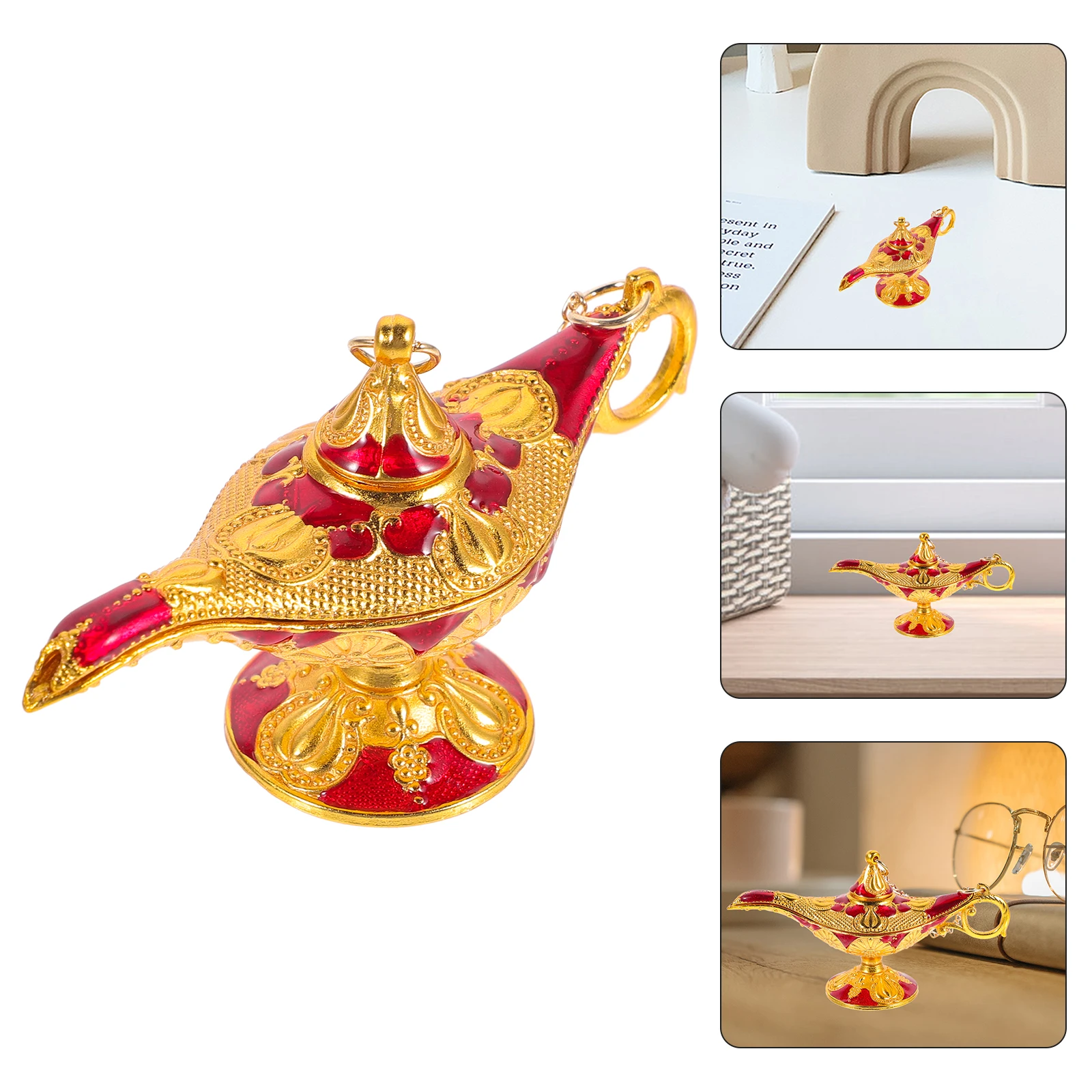 

's Decoration 1 Red Retro Ornament Vintage Bedroom Table Centerpiece Art Craft Home Decor