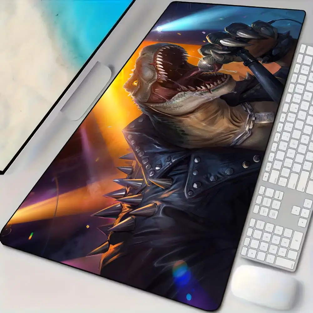 

Unique Tyrannosaurus rex singer Mouse Pad Desk Mat with Stitched Edges non-Slip rubber base pc accessories Game mat Extended pad