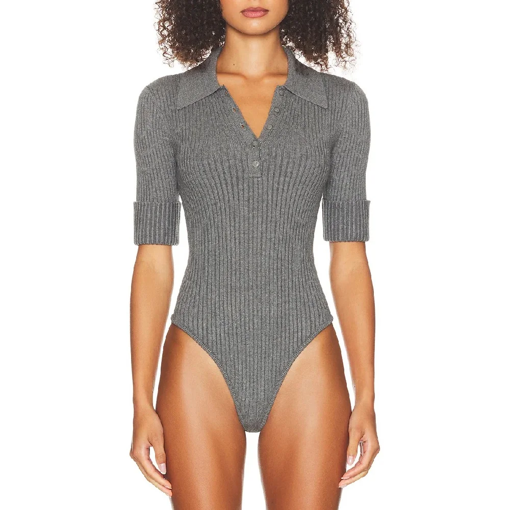 

2025 Women's Fashion Bodysuit Knit Stretch Corset Sexy Women's Clothing T-shirt Bodysuit Y2K New High Quality Party Top bra