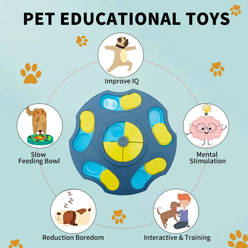 Benepaw Dog Puzzle Toys Interactive Slow Feeder Toys Puppy Game Pet IQ Training Mental Enrichment Toys Small Medium Large Dogs