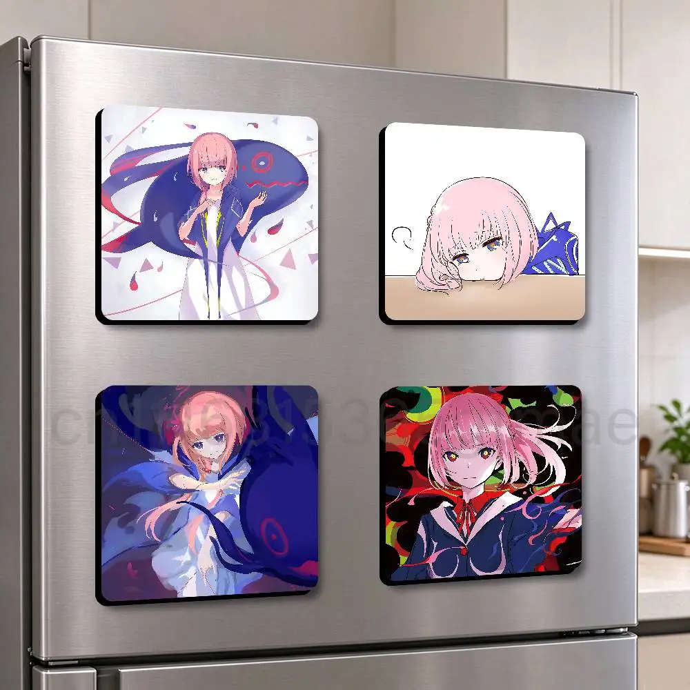 K-KAF Error Song 75x75mm Frigerator Magnet Square Stickers Personalize Fridge Refrigerator Wall Door Decoration