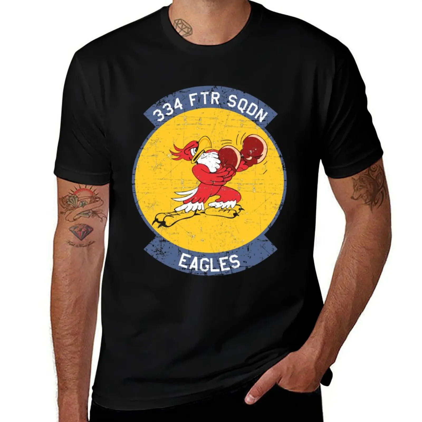 334th FTR Squadron Eagles - Grunge Style Classic . T-Shirt Lightweight Hiking T-Shirt