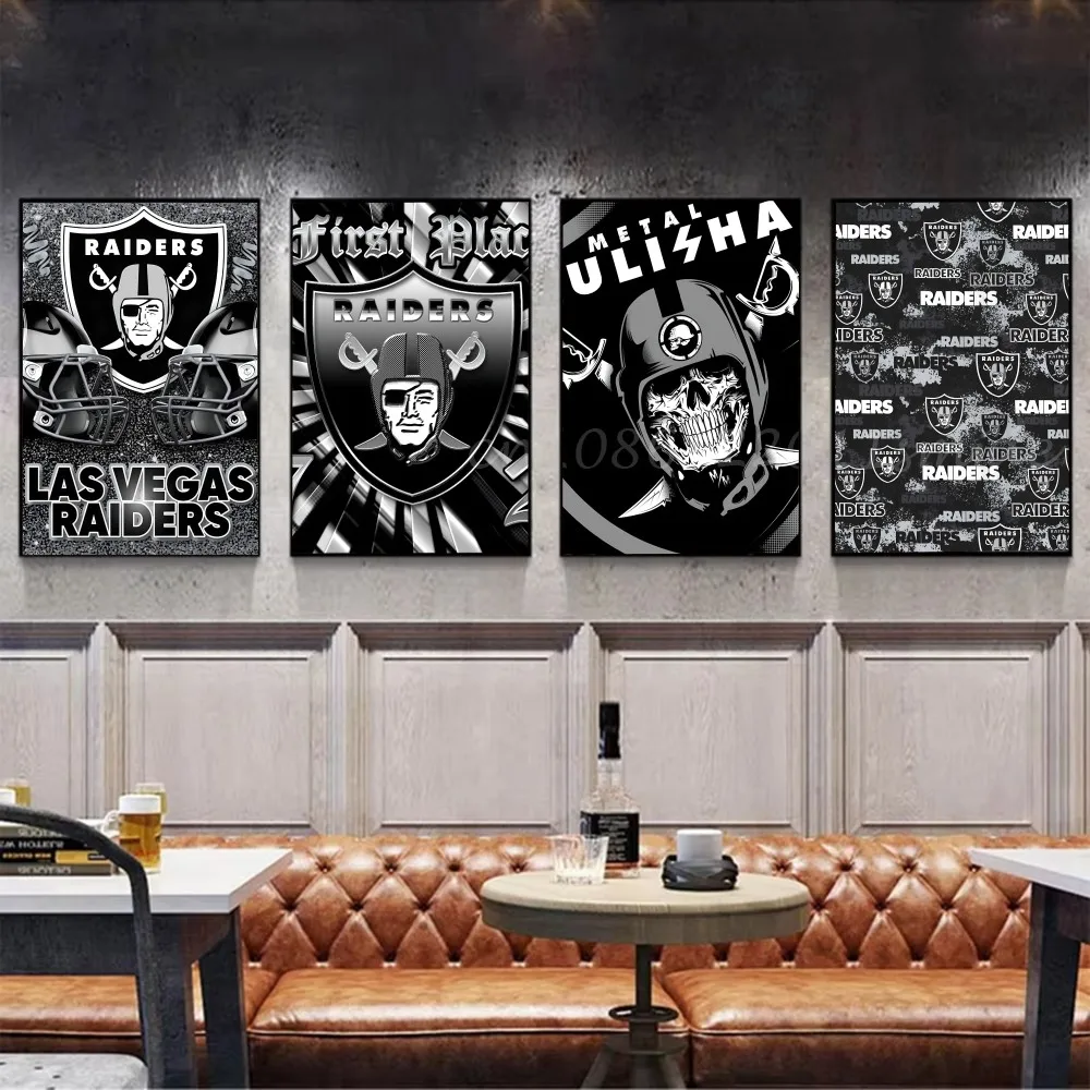 1 قطعة 0-Oaklands R-Raiders شعار المشارك ذاتية اللصق الفن ورق مقاوم للماء ملصق مقهى بار غرفة جدار ديكور