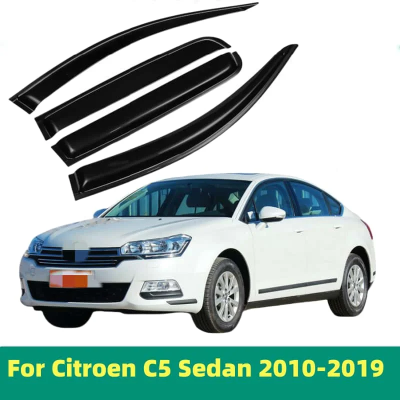 

For Citroen C5 Sedan 2010-2019 Window Visor Side Vent Rain Guard Deflector Shade Shield Shelter Protector Cover Cars Accessories