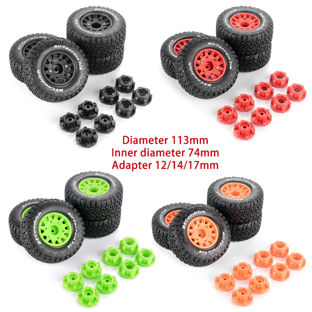 

Автомобильная гусеничная шина PYFORE с дистанционным управлением 1/10, диаметр 113 мм, адаптер 12 мм/14 мм/17 мм для YIKONG AXIAL RGT FMS W235