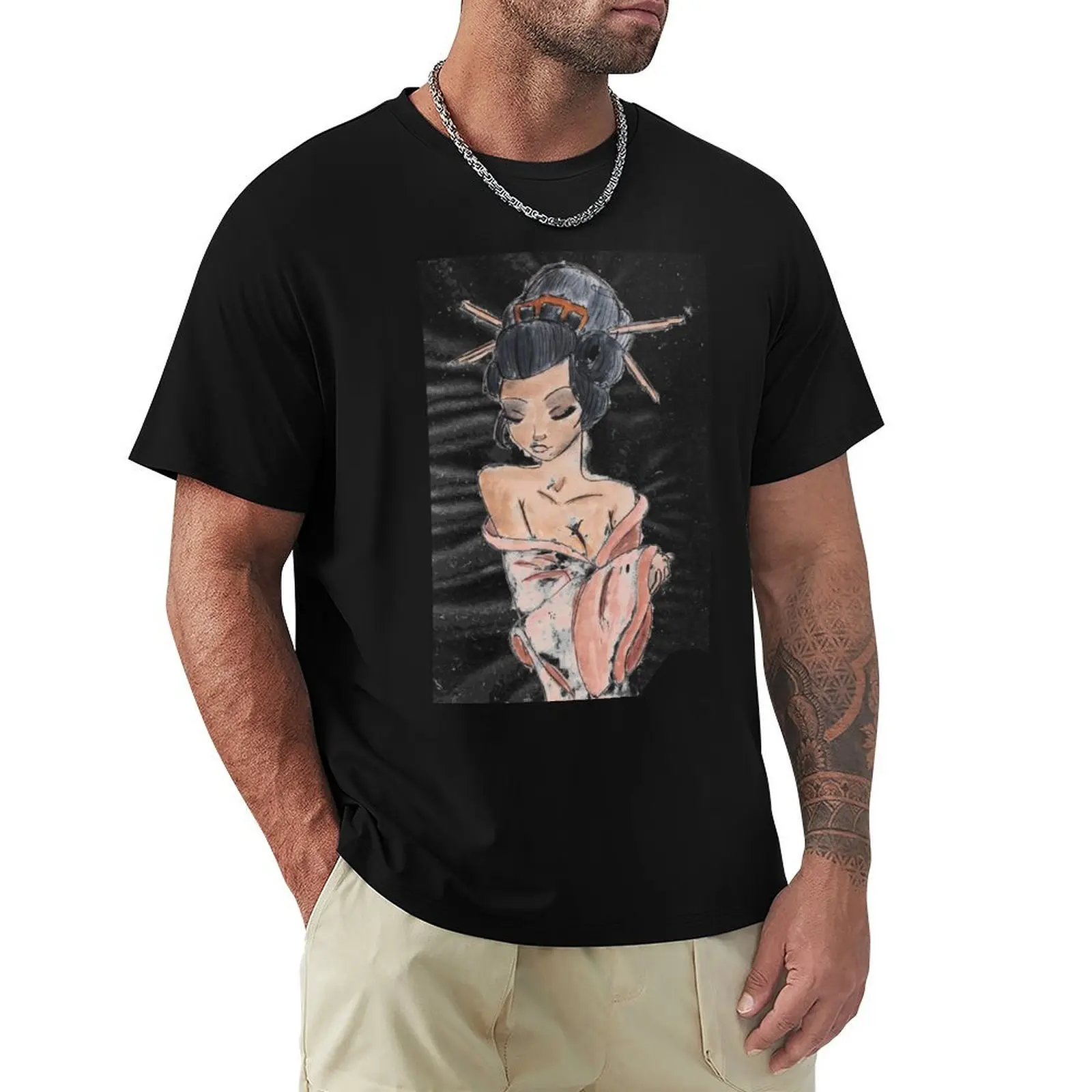 Geisha T-Shirt man t shirt summer T-Shirt