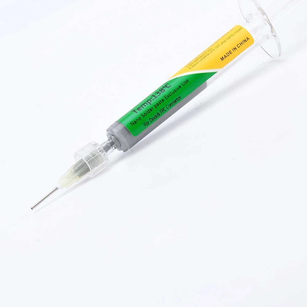 Seringue basse température sans plomb pour pâte à souder Smd, Flux pour la soudure Led Sn42Bi58, outil de réparation