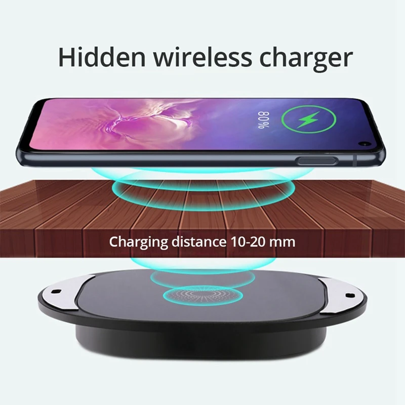 Qi Invisible True Wireless Charger Long-Distance 25MM Wireless Charging Base For Iphone 11 Pro Xs For Samsung S20