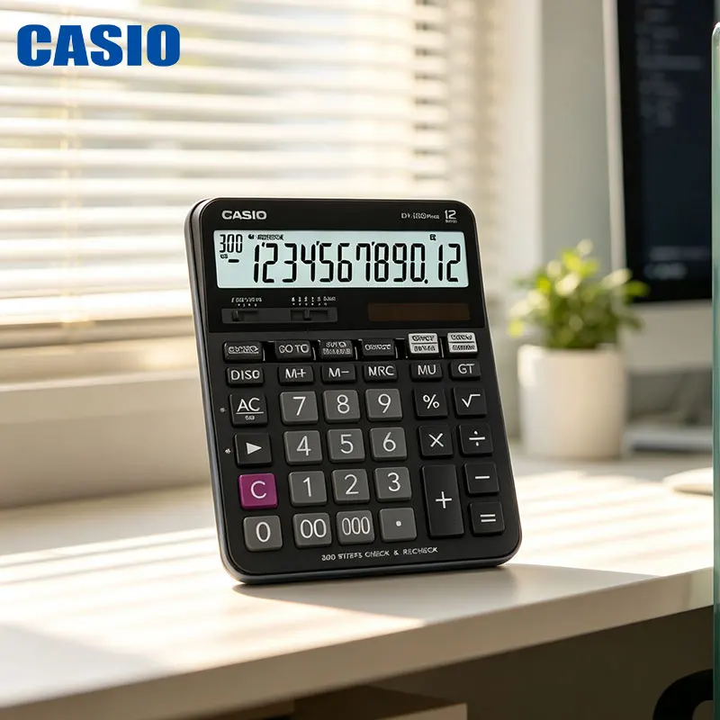 Casio DJ-120D DX-12B/120B AX-12B DH-14 Durable business calculator - shock-resistant sturdy body - quiet buttons