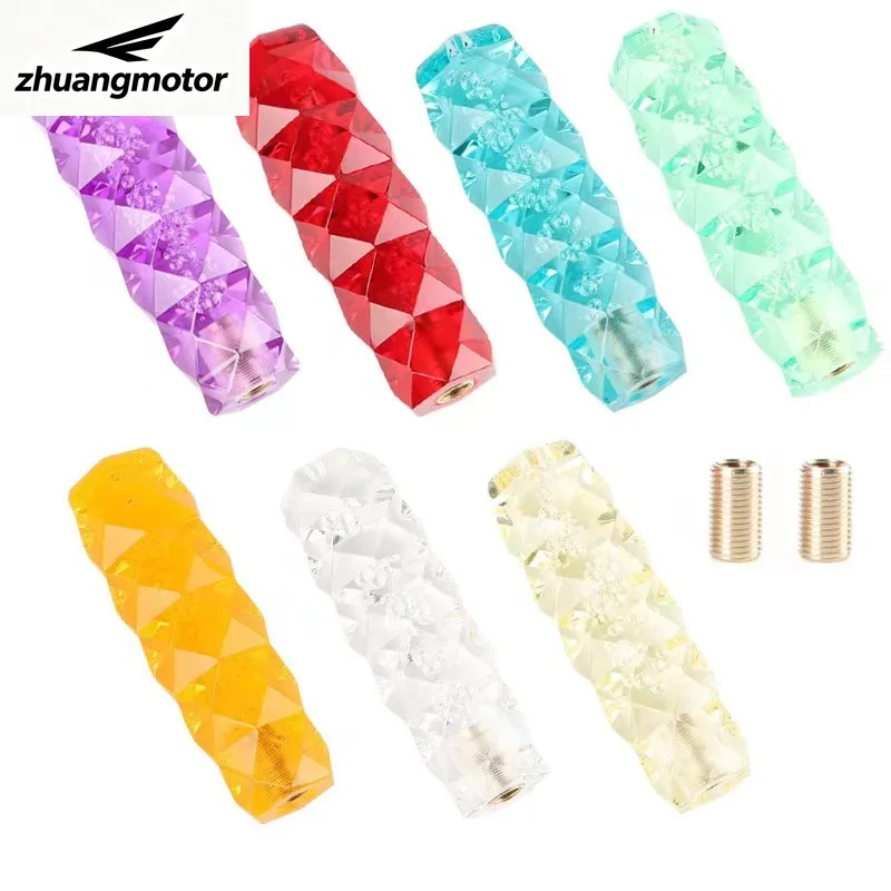 Car Manual Gear Shift Knob Head Stick Crystal Transparent Bubble Purple Blue Throw Shifter Lever 10CM