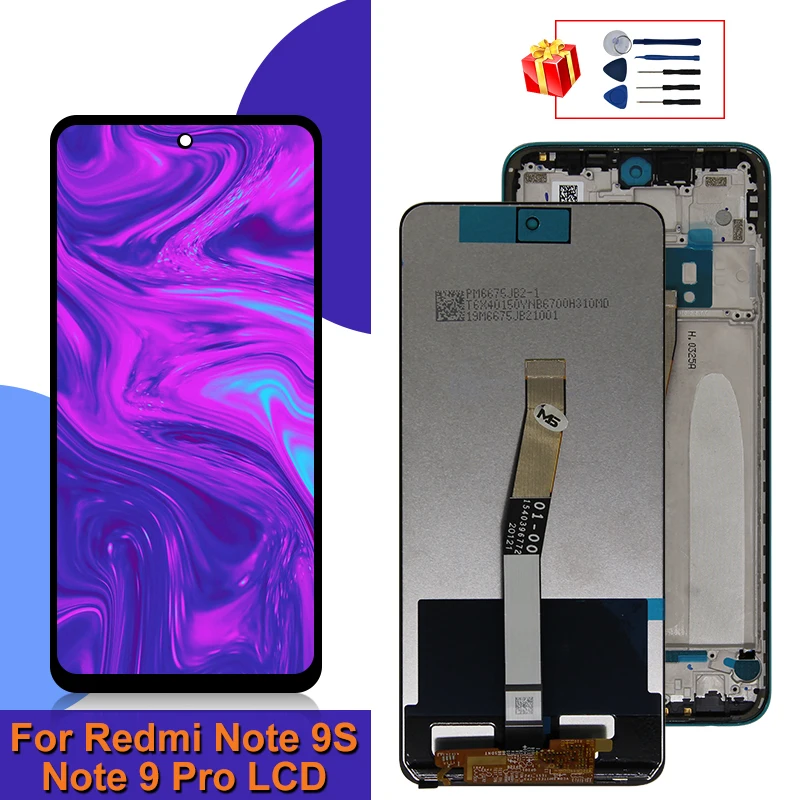 

6.67" For With Frame Xiaomi Redmi Note 9s LCD Display Touch Screen Digitizer Assembly For Redmi Note 9S Note 9 pro Hongmi Best