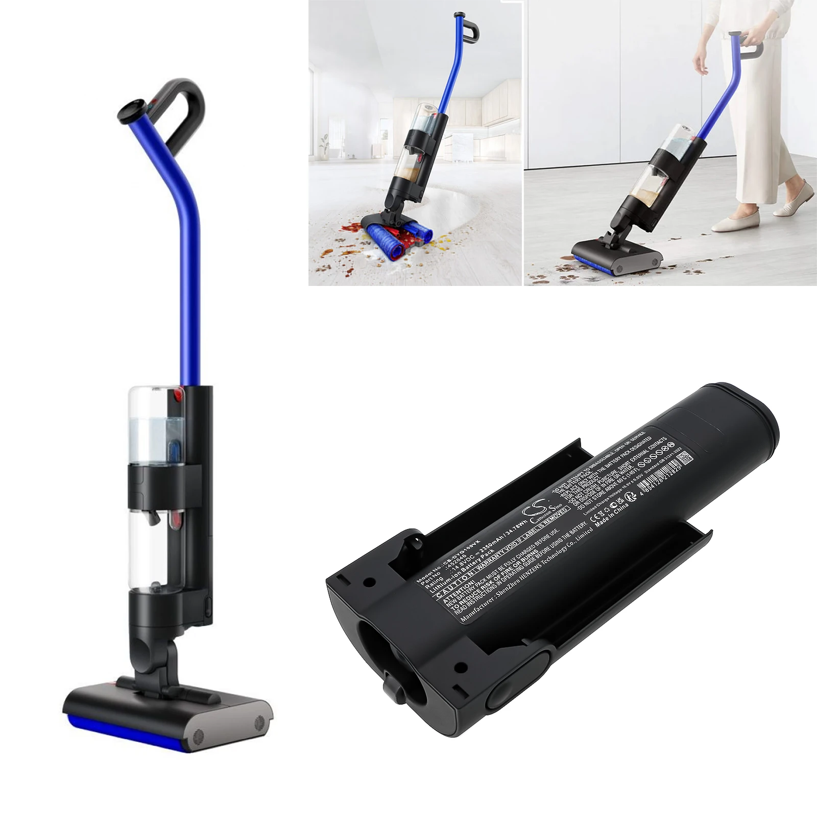 

CS Replacement Battery for Dyson WashG1 wet floor cleaner PN:452646 2350mAh / 34.78Wh