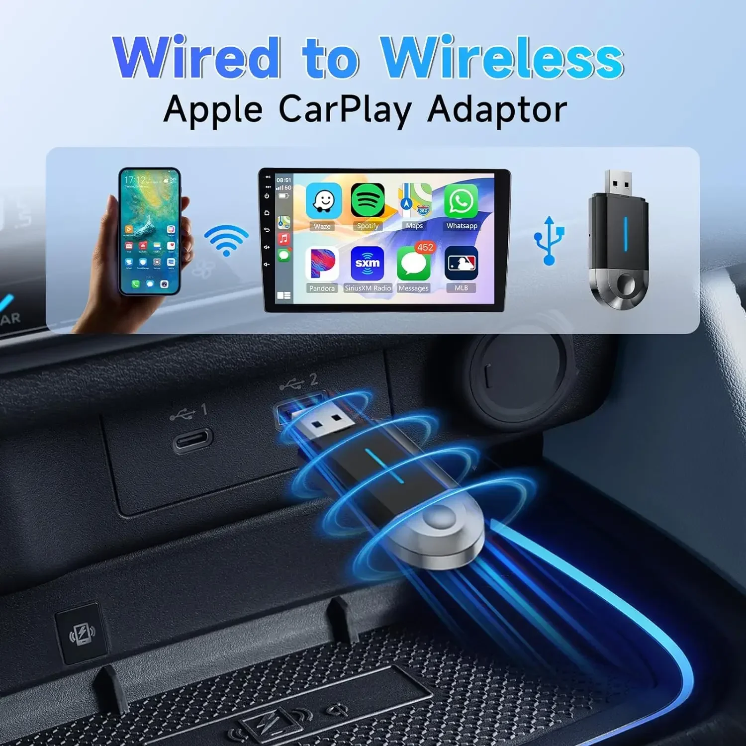 

Machine for Phoebus portable Carplay smartbox android auto dongle for oem wired carplay cars Wireless carplay Adapter dongle