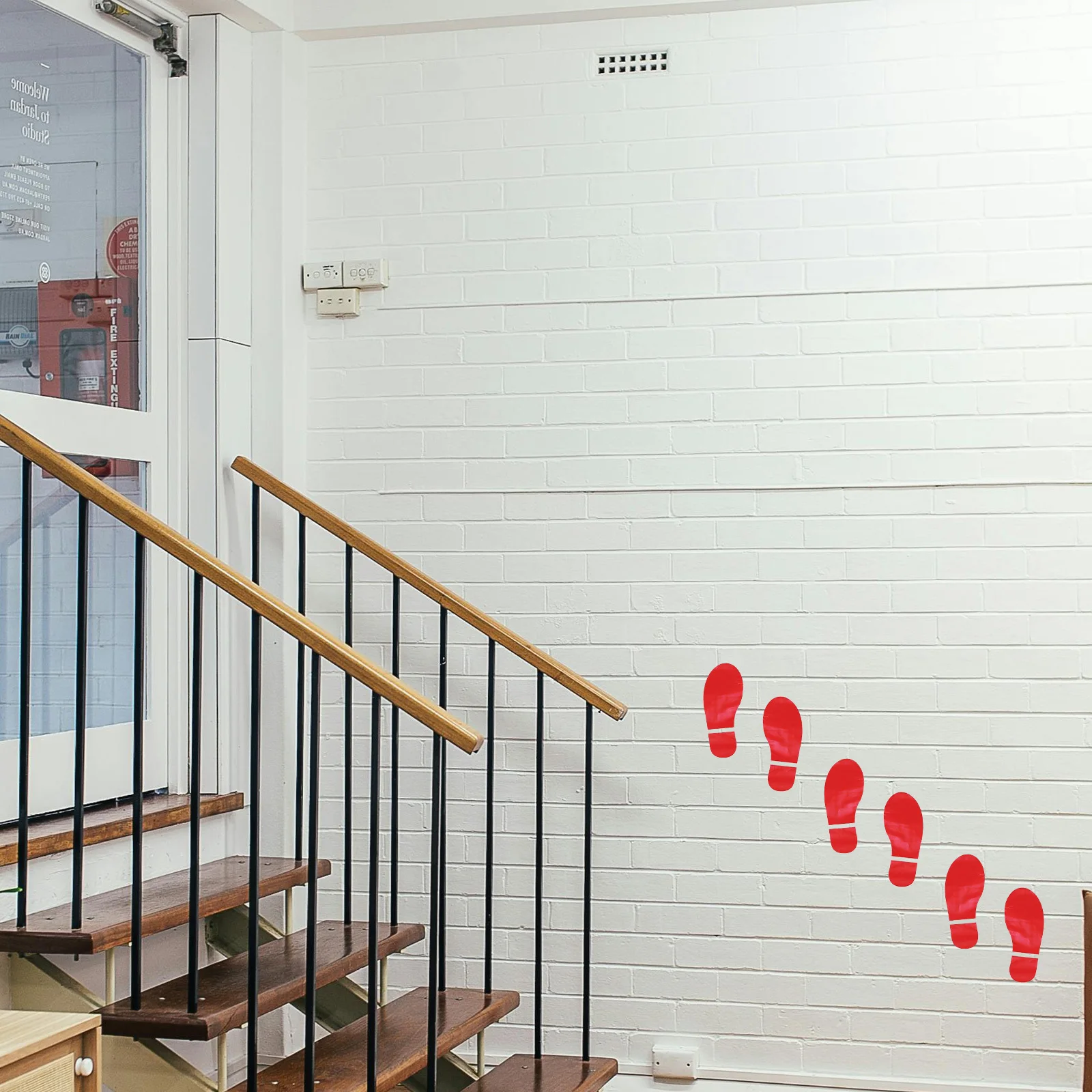 

10Pairs Decorative Stickers Footprint Floor Decals for Home Classroom Office Shoe Print Adhesive Art Markers Kids Room Party