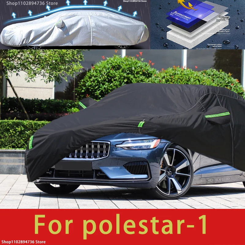 

Для Polerstar1 подходит для наружной защиты автомобиля, снежный чехол, Солнцезащитный водонепроницаемый пыленепроницаемый внешний черный чехол для автомобиля