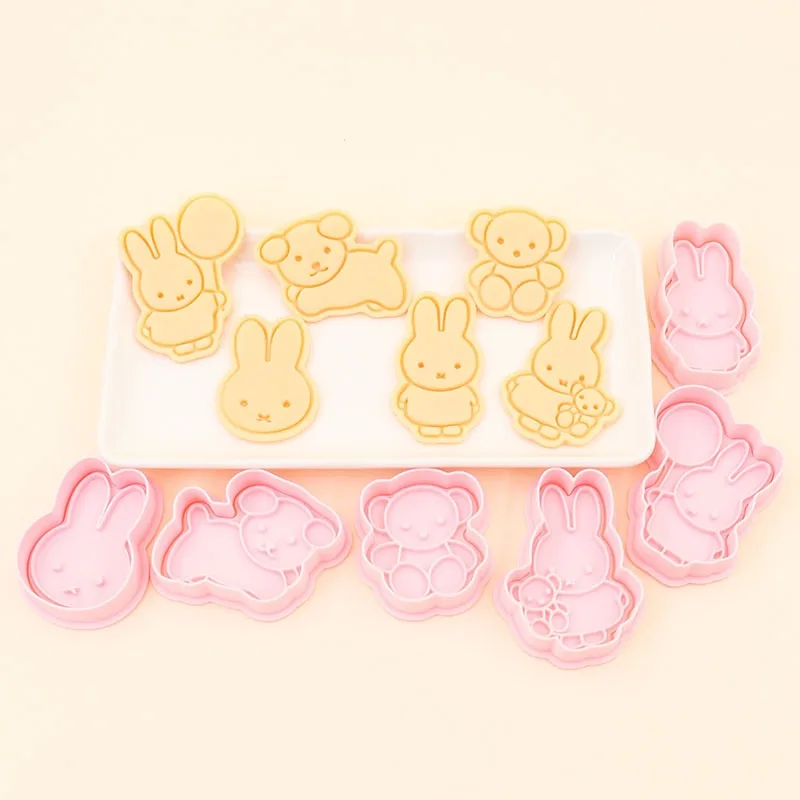 Miffy Series Cartoon Cookie Mold Cute DIY Simulation Biscuit Printing Mold Non Stick Easy to Use Creative Kitchen Baking Tool view 3