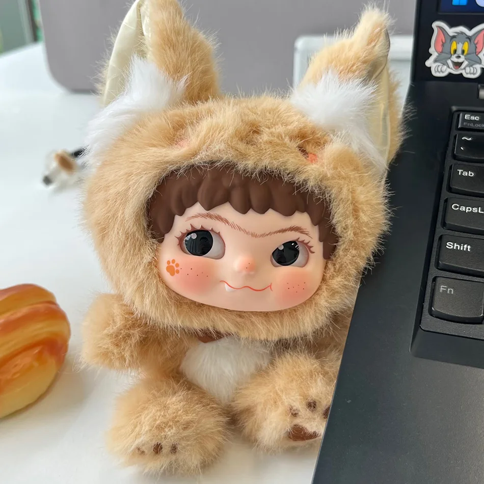 

6PCS Cute Bunny Ear Plush Doll Keychain Set – Kawaii Cartoon Character Stuffed Toys, Fluffy Plushies Pendant for Bag Decor, Back