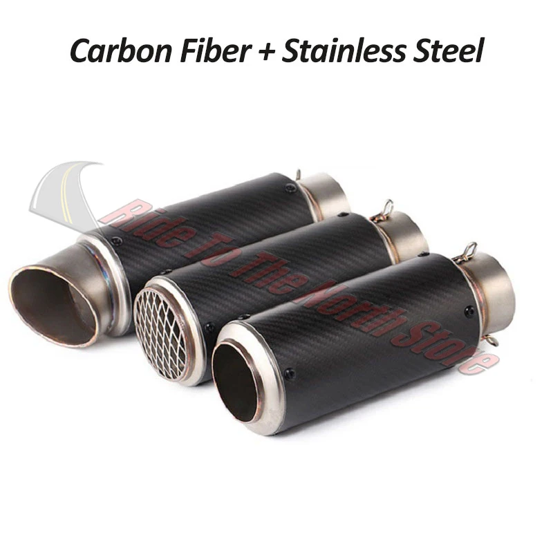 51 60 مللي متر مدخل ألياف الكربون SC العادم الخمار الأنابيب مع DB القاتل لكاواساكي ياماها هوندا سوزوكي Bmw Ktm الخ GP مشروع سباق #4