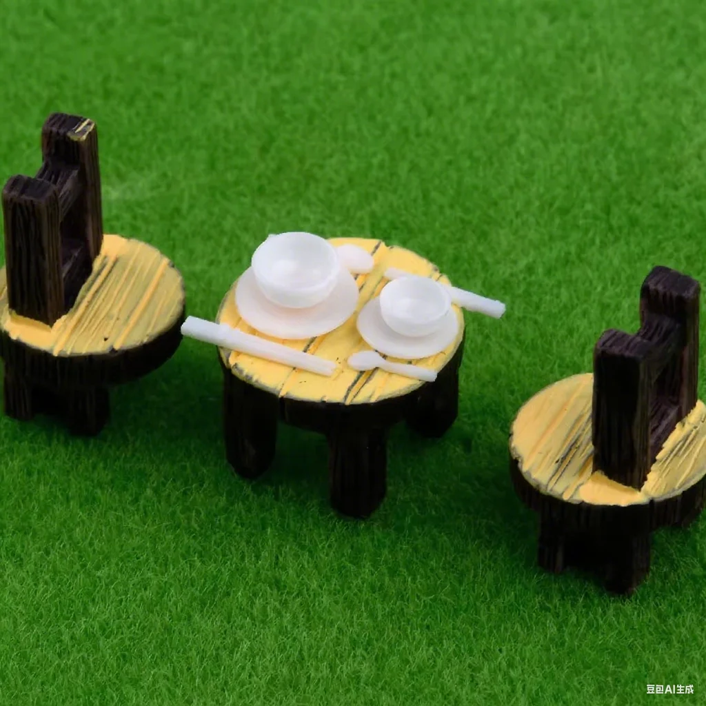 1/20 1/25 Scale Miniature Tableware Set Plastic Kitchen Dishes Dollhouse Architectural Model Diorama Craft DIY Creative Projects